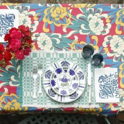 Cabana Dinnerware|Blossom Dinner Plate Blue