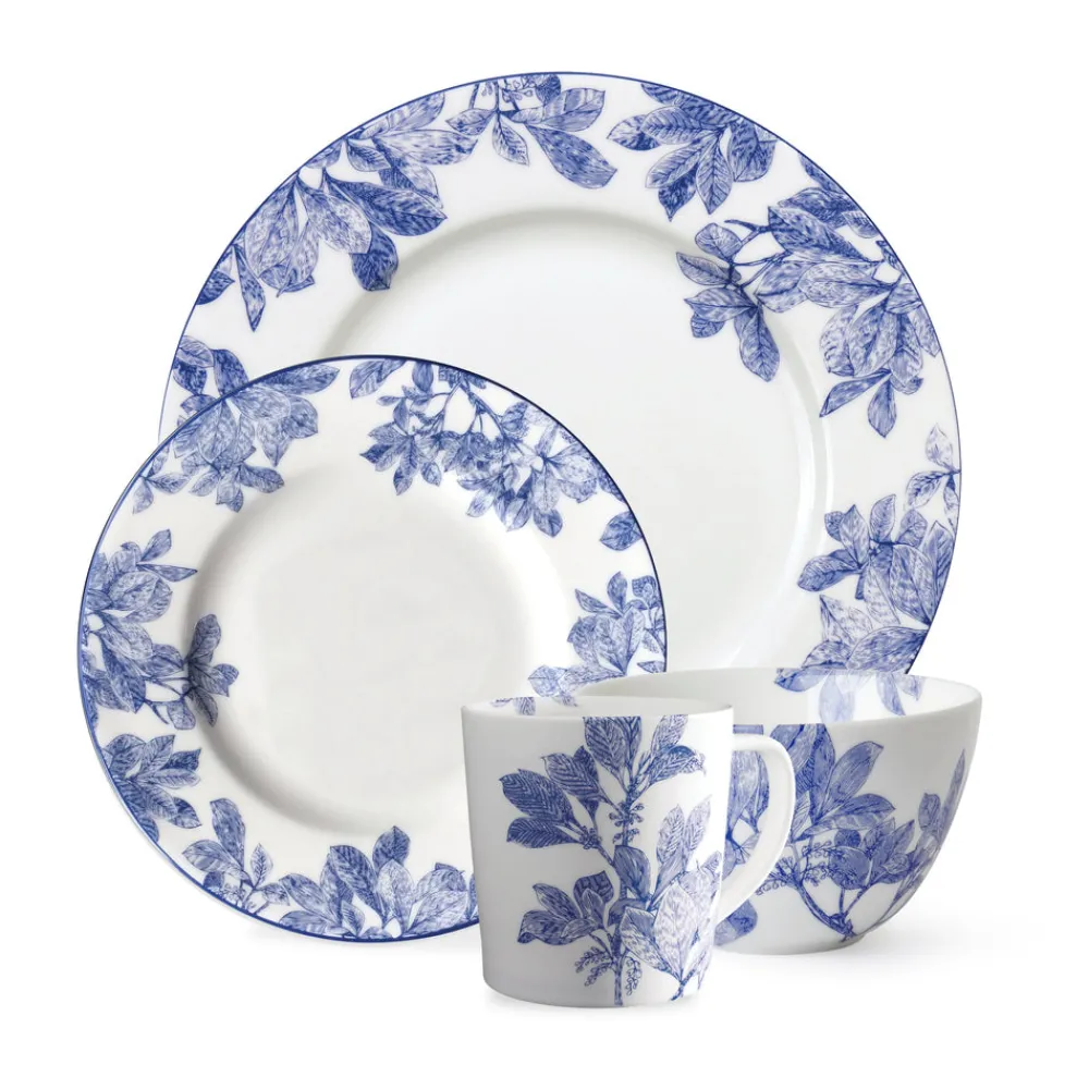 Caskata Dinnerware|Blue Arbor 4-Piece Place Setting