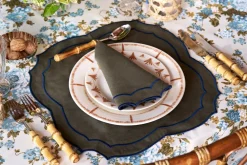 Loulou La Dune Place Settings & Linens|Blue Bouquet Tablecloth