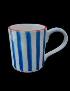 Sveva's Home Dinnerware|Blue Ceramic Mugs, Set of 6