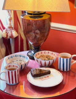 Sveva's Home Dinnerware|Blue Ceramic Mugs, Set of 6