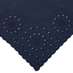 Chefanie Place Settings & Linens|Blue Eyelet Dinner Napkins, Set of 4