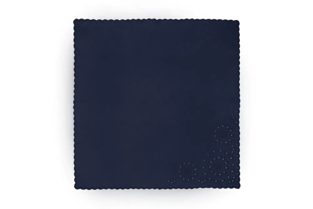 Chefanie Place Settings & Linens|Blue Eyelet Dinner Napkins, Set of 4