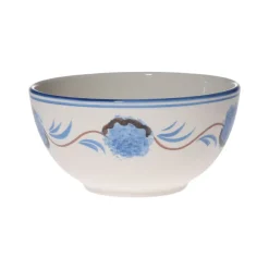 Carolina Irving and Daughters Dinnerware|Blue Flower Cereal Bowl