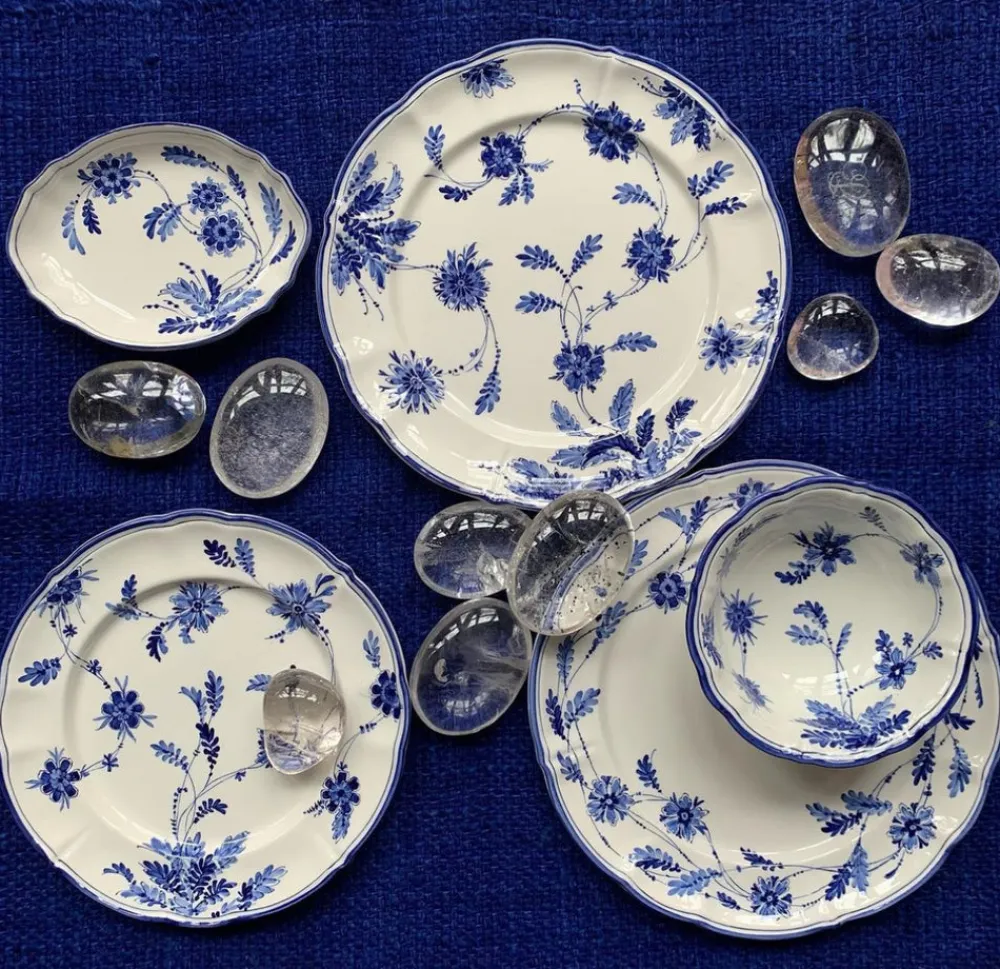 Laboratorio Paravicini Dinnerware|Blue Flowers Dessert Plate