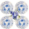 Mrs. Alice Dinnerware|Blue Flowers Dinner Plates, Set of 4