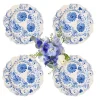 Mrs. Alice Dinnerware|Blue Flowers Starter Plates, Set of 4
