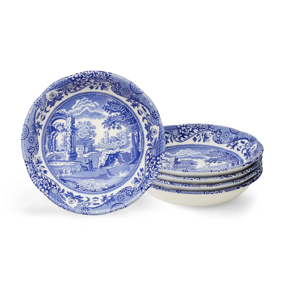 Spode Dinnerware|Blue Italian Cereal Bowls, Set of 4