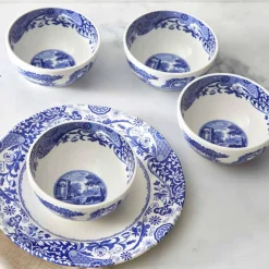 Spode Dinnerware|Blue Italian Dip Bowls, Set of 4
