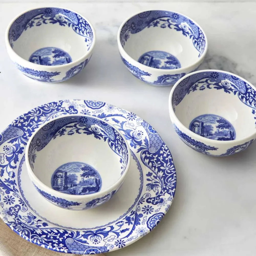 Spode Dinnerware|Blue Italian Dip Bowls, Set of 4