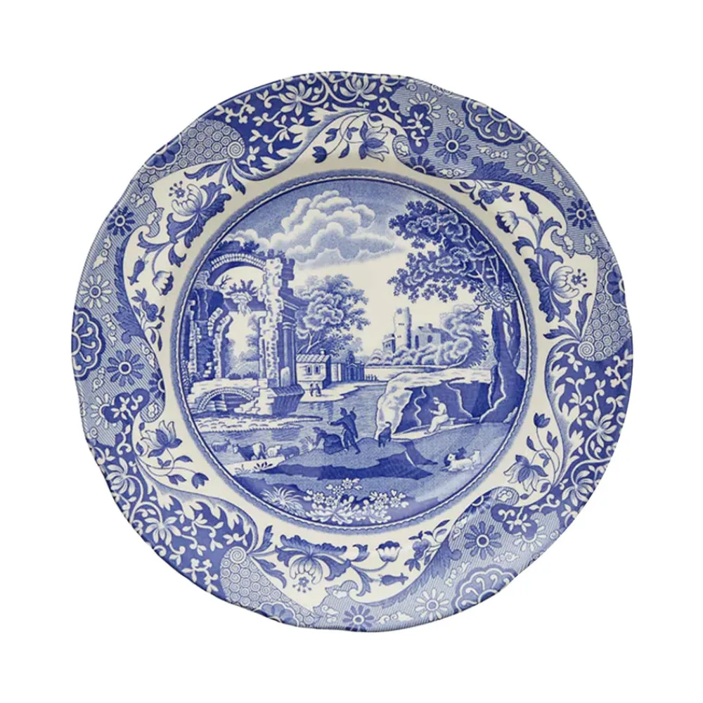 Spode Dinnerware|Blue Italian Luncheon Plates, Set of 4