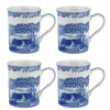 Spode Dinnerware|Blue Italian Mugs, Set of 4