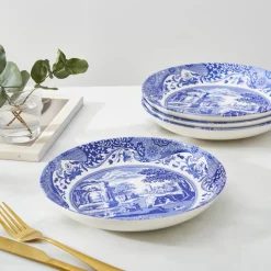 Spode Dinnerware|Blue Italian Pasta Bowls, Set of 4