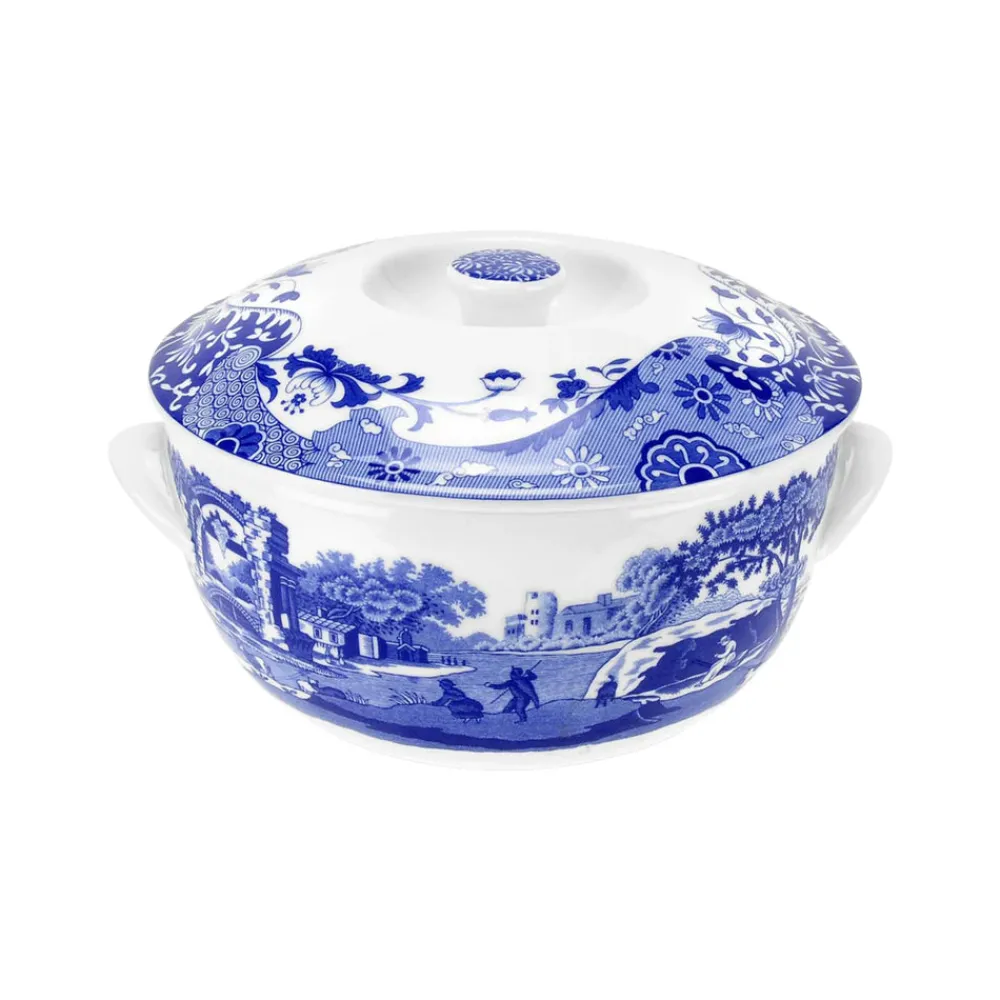 Spode Dinnerware|Blue Italian Round Covered Deep Dish