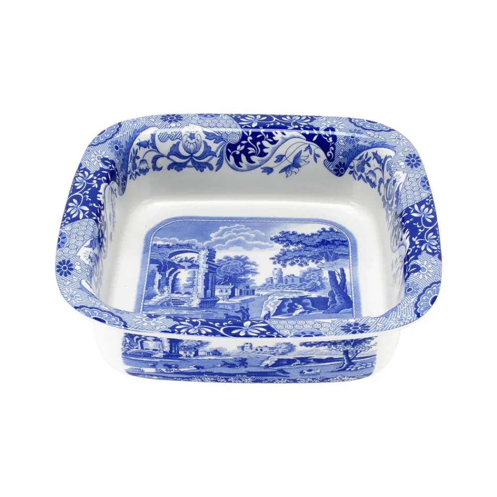 Spode Dinnerware|Blue Italian Square Dish