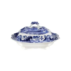 Spode Dinnerware|Blue Italian Vegetable Dish with Cover