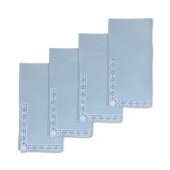 Chefanie Place Settings & Linens|Blue Lace Dinner Napkins, Set of 4
