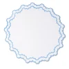 Loulou La Dune Place Settings & Linens|Blue Lotus Placemat and Napkin Set in White