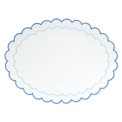 Chefanie Place Settings & Linens|Blue Scalloped Placemat