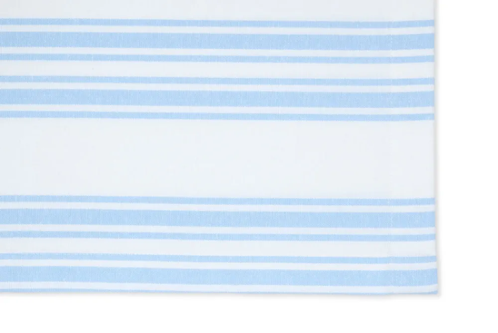 TriChi Design Place Settings & Linens|Blue Stripe Cotton Tablecloth