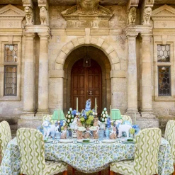 Mrs. Alice Place Settings & Linens|Blue Tulip Tablecloth