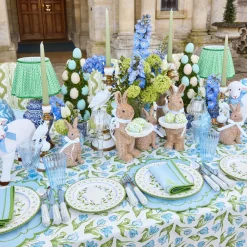 Mrs. Alice Place Settings & Linens|Blue Tulip Tablecloth
