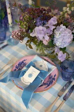 TriChi Design Décor|Place Settings & Linens|Blue Velvet Napkin Bows, Set of 4