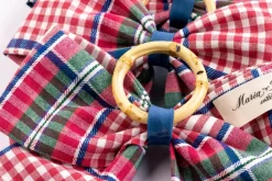 Maria Louise Cottage Place Settings & Linens|Blush Provence Plaid Napkin Rings in Pink, Set of 4