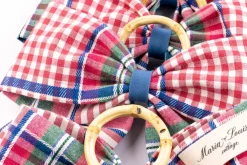 Maria Louise Cottage Place Settings & Linens|Blush Provence Plaid Napkin Rings in Pink, Set of 4