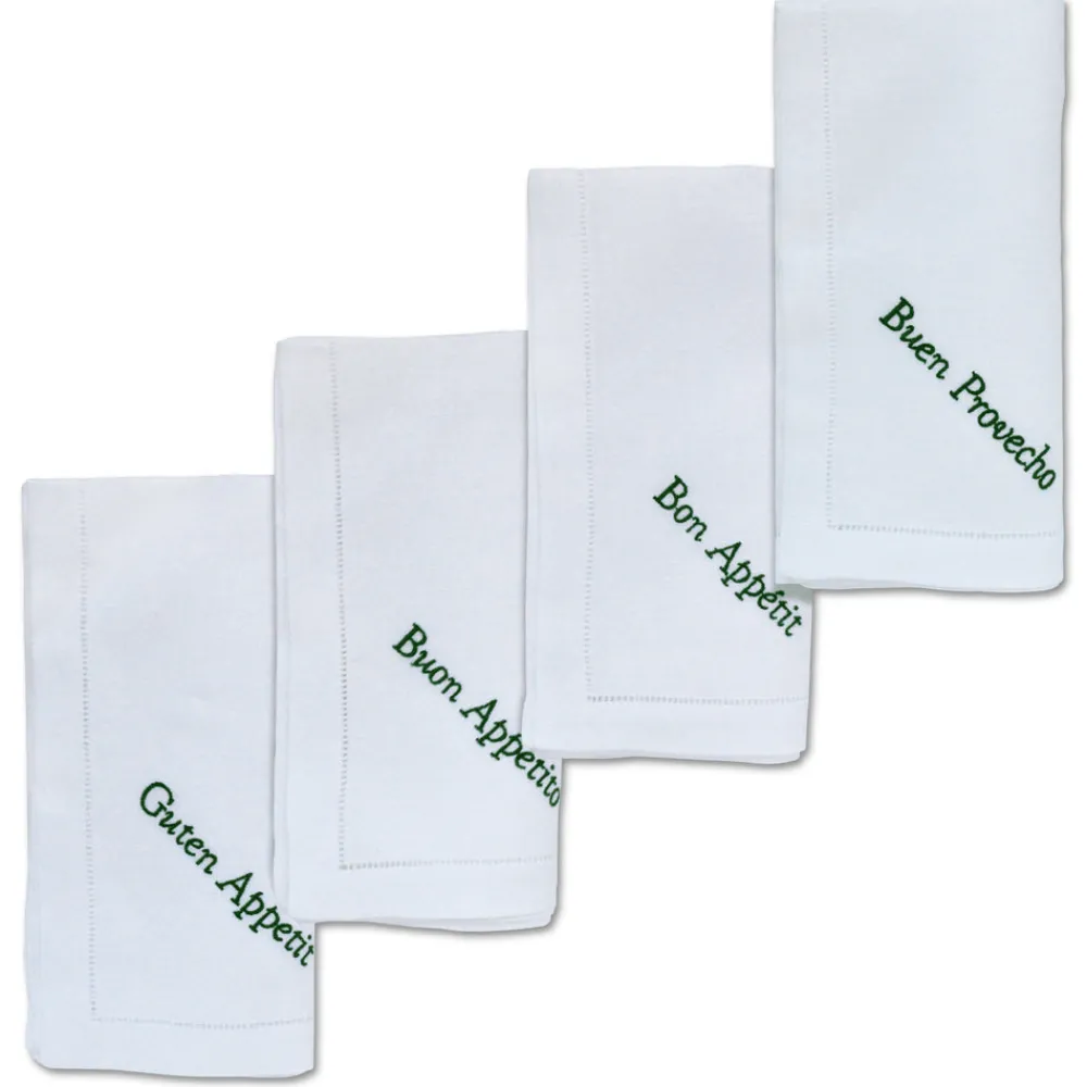Chefanie Place Settings & Linens|Bon Appétit Dinner Napkins, Set of 4