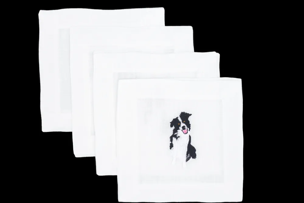 Lettermade Place Settings & Linens|Border Collie Cocktail Napkins