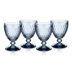 Villeroy & Boch Glassware|Boston Colored Red Wine in Blue, Set of 4