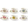 Portmeirion Dinnerware|Botanic Garden Meadow Breakfast Cups & Saucers, Set of 6