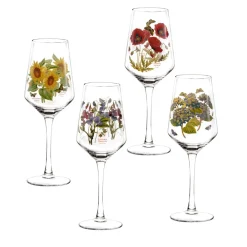 Portmeirion Glassware|Botanic Garden Wine Glasses, Set of 4