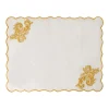 Cabana Place Settings & Linens|Botanica Embroidered Placemat in Yellow