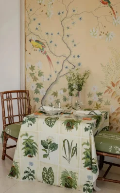 Esencial Hogar Place Settings & Linens|Botanical Print Rectangular Tablecloth