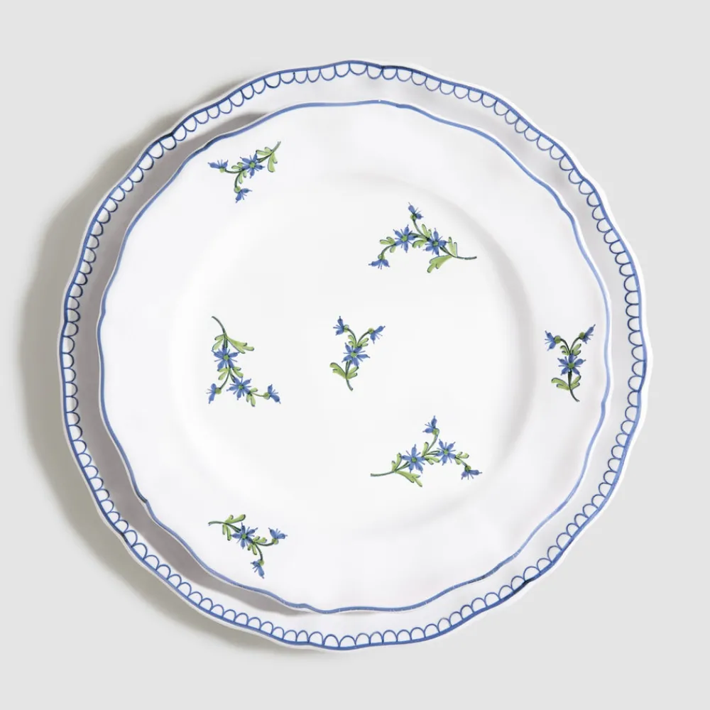 Z.d.G. Dinnerware|Bouclette Dinner Plate in Bleu Égyptien