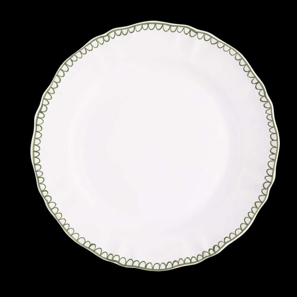 Z.d.G. Dinnerware|Bouclette Dinner Plate in Green