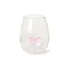 Two's Company Glassware|Bow Stemless Wine Glass