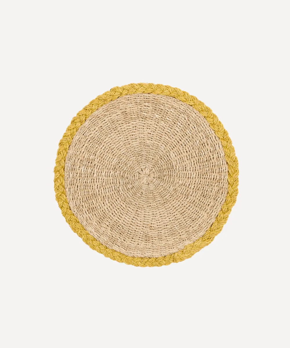 Rebecca Udall Place Settings & Linens|Braided Abaca Placemat in Natural & Straw