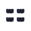 Rebecca Udall Place Settings & Linens|Braided Napkin Rings in Navy, Set of 4