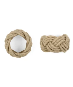 Rebecca Udall Place Settings & Linens|Braided Rope Napkin Rings, Set of 4