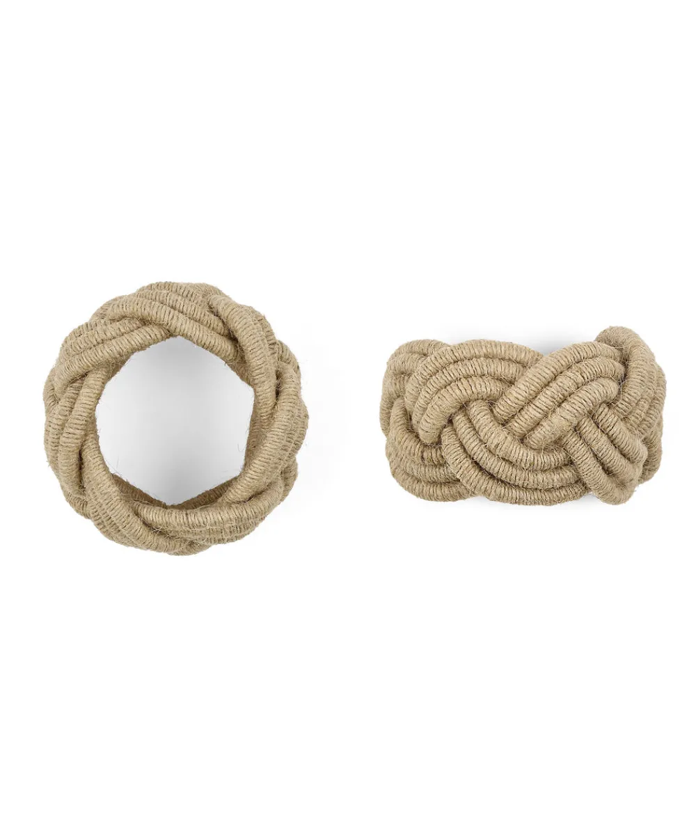 Rebecca Udall Place Settings & Linens|Braided Rope Napkin Rings, Set of 4