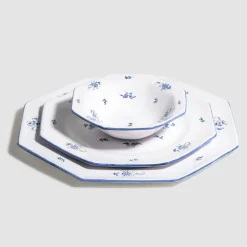 Z.d.G. Dinnerware|Brindille Large Dinner Plate, Bleu Moustiers