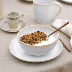 Costa Nova Dinnerware|Brisa Collection Cereal Bowls in Branca, Set of 6