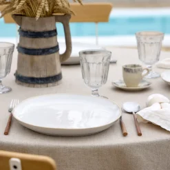 Costa Nova Dinnerware|Brisa Collection Dinner Plates in Branca, Set of 6