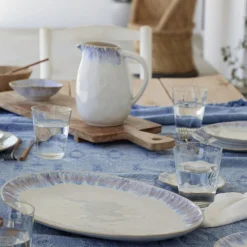 Costa Nova Dinnerware|Brisa Collection Oval Platter 16" in Ria Blue