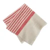 Caravan Place Settings & Linens|Brittany Natural Napkins in Natural & Red, Set of 4
