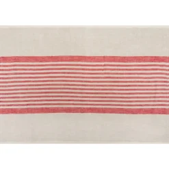 Caravan Place Settings & Linens|Brittany Natural Tea Towels in Natural & Red, Set of 2