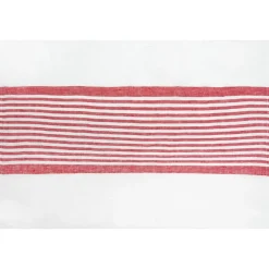 Caravan Place Settings & Linens|Brittany White Tea Towels in White & Red, Set of 2